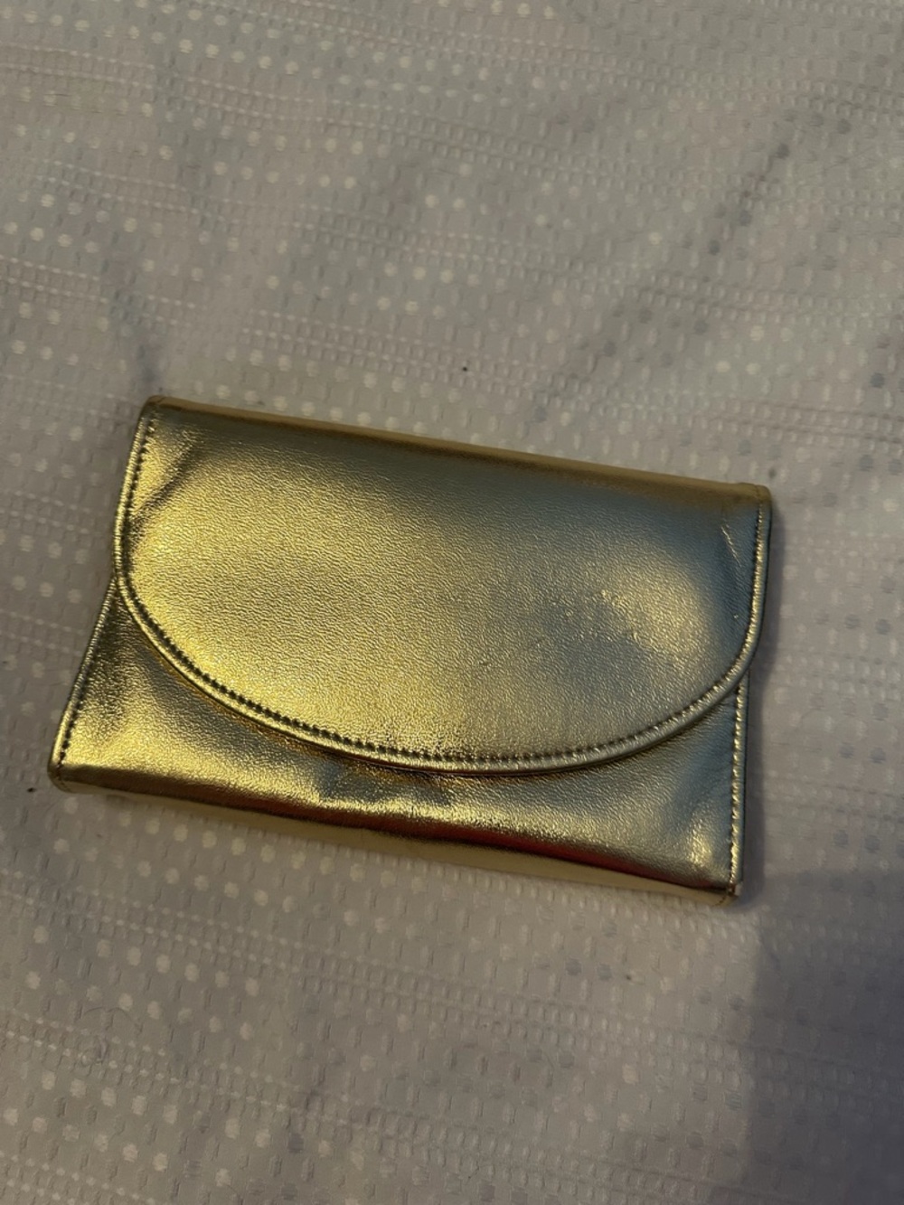 Gold Metallic Women's Clutch Wallet